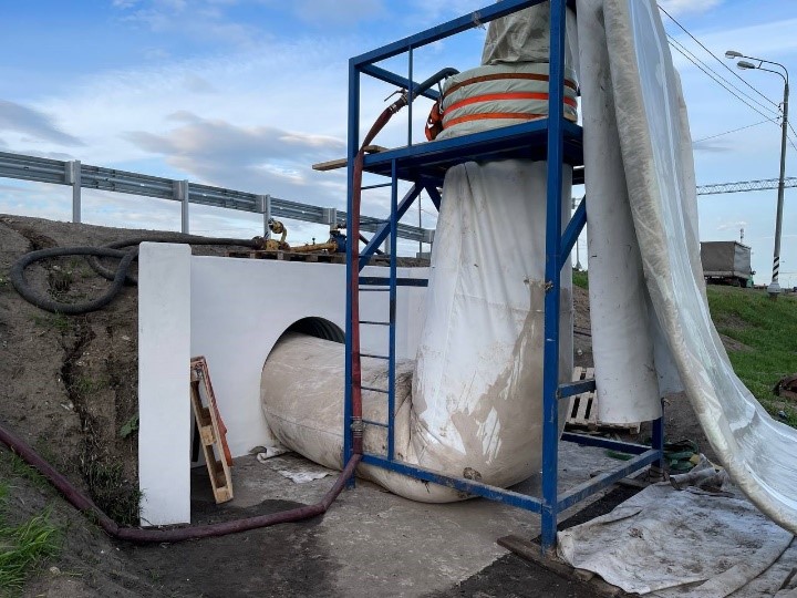 Санация трубопроводов полимерным чулком