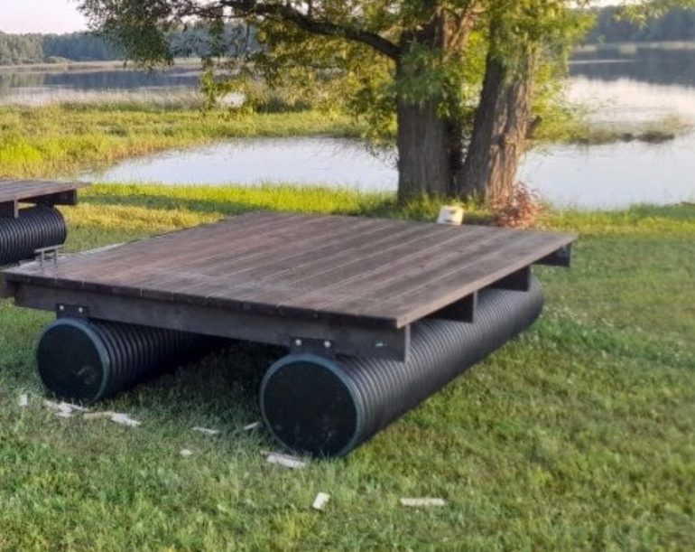 Понтоны из пластиковых гофрированных и спиральновитых труб: что учитывать при проектировании плавучих платформ